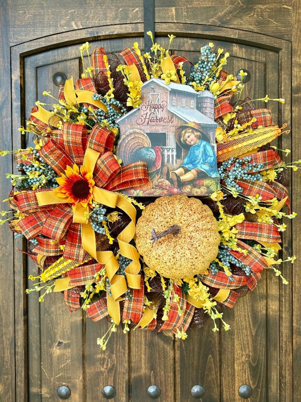 Fall Wreath, Pumpkin Wreath, Autumn Wreath